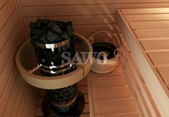 Электрокаменка Sawo Aries Tower Round ARI6-120NS. Фото 3