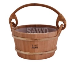 Ведро Sawo 300-HD 9 л с пластиковой вставкой, кедр