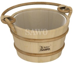 Ведро Sawo 341-P 4 л с пластиковой вставкой, сосна