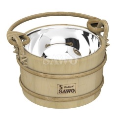 Ведро Sawo 341-MP 3 л с металлической вставкой, сосна